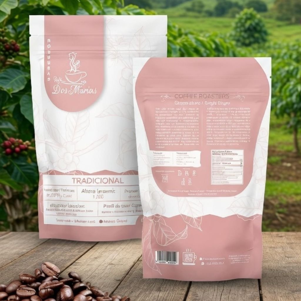 Café Dos Marías, producido en fincas de más de 1,200 metros sobre el nivel del mar en San José de Colinas, Santa Bárbara, en empaque que permite preservar mejor sus propiedades.