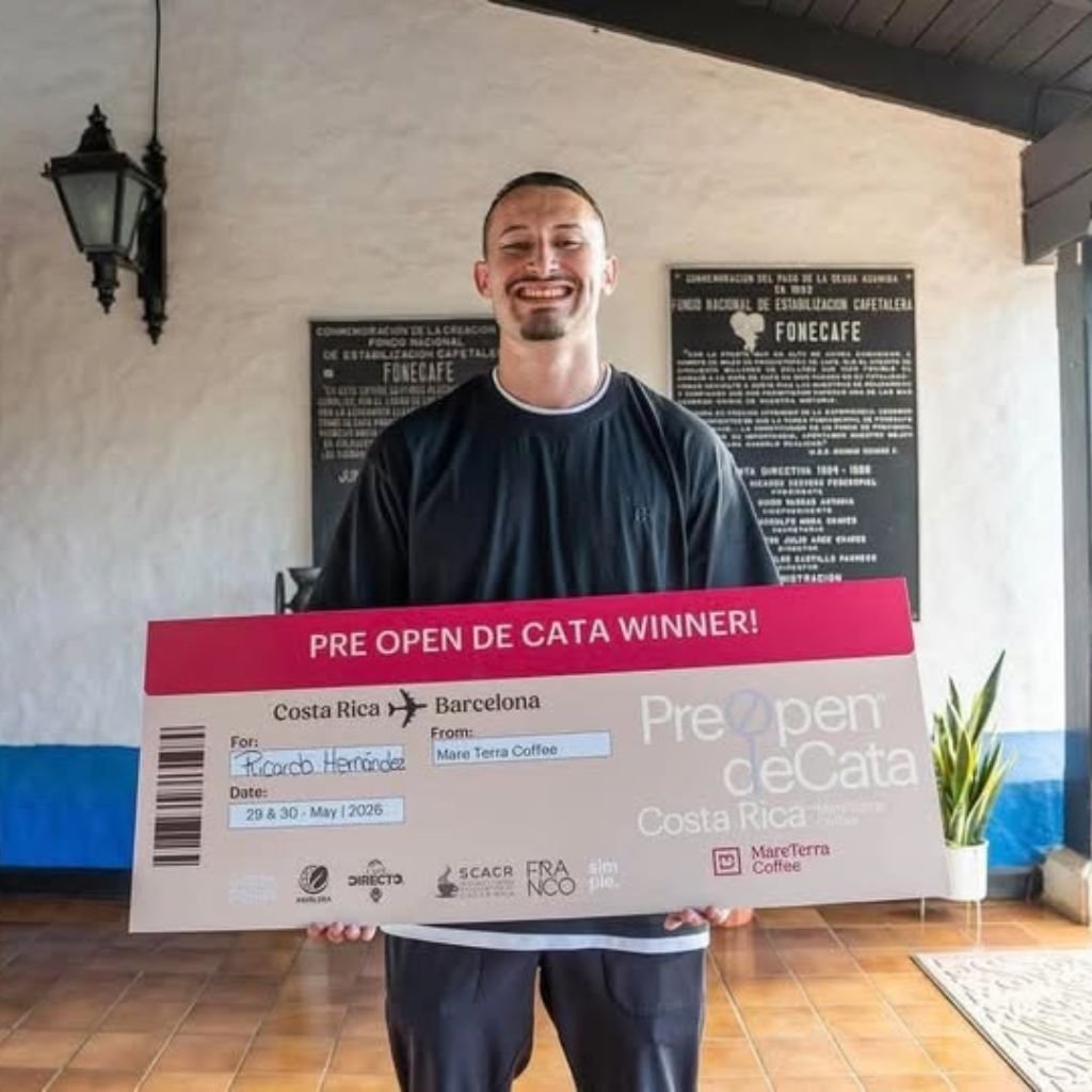 Ricardo Hernández Sánchez ganó el primer lugar en el Pre-Open de Cata de Costa Rica (Foto : Hernández).