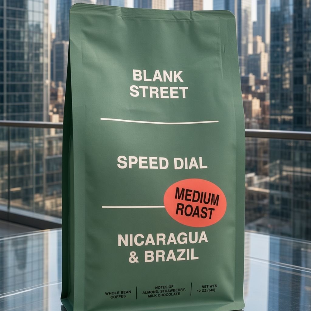 El café Speed Dial de Blank Street hecho con granos de Nicaragua y Brasil.