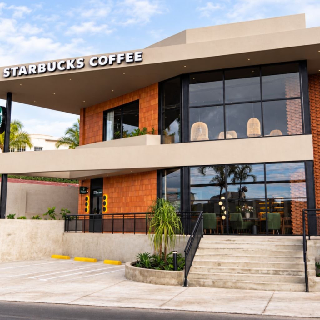 Cafetería Starbucks, inaugurada el 9 de septiembre de 2026 en Lomas del Guijarro, Tegucigalpa, Honduras.